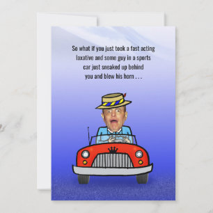 Humorous Get Well laxative joke Card
