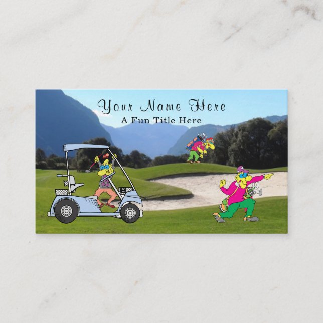 Humorous Golf Player Business Card (Front)