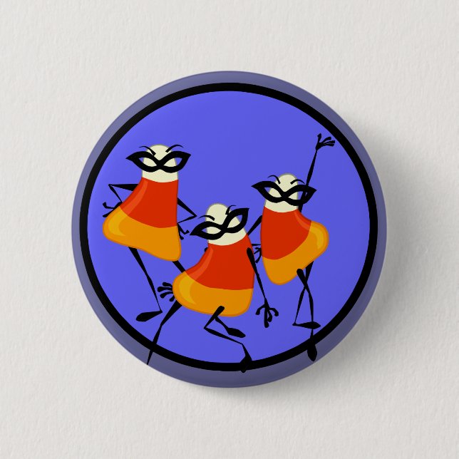 HUMOROUS HALLOWEEN CANDY CORN BUTTON (Front)