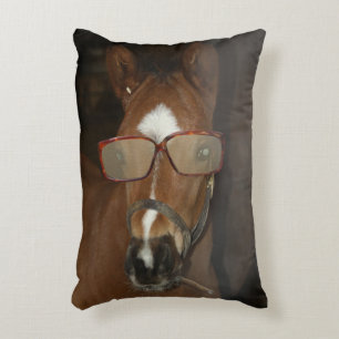 Humorous Horse Foal Smoking Cigar Throw Pillow