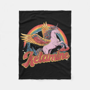 Humorous Ketamine Horse Emergency Funny Mental Hea Fleece Blanket