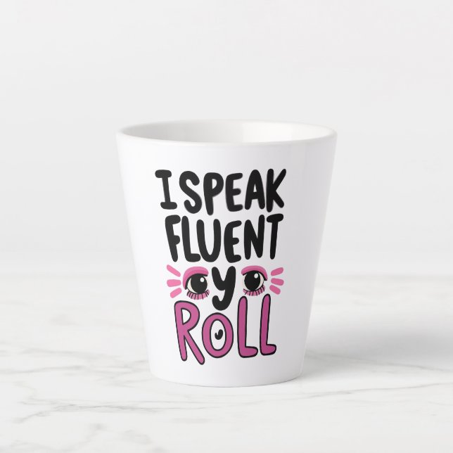 Humorous Pink Sarcastic Saying Latte Mug (Front)