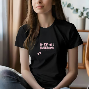 Humorous pregnancy baby fingerprint pink T-Shirt