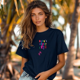 Humorous pregnancy fingerprint colorful T-Shirt