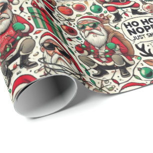 Humorous Satirical Christmas Wrapping Paper
