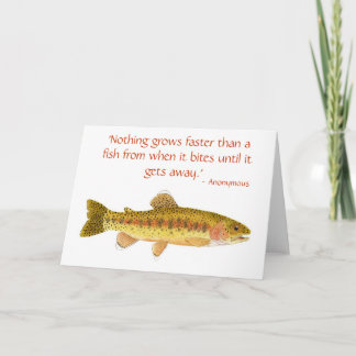 Humorous Trout Card with Qquote 1