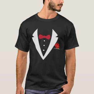 Humorous Valentine s Day Tuxedo Red Bow Tie T-Shirt