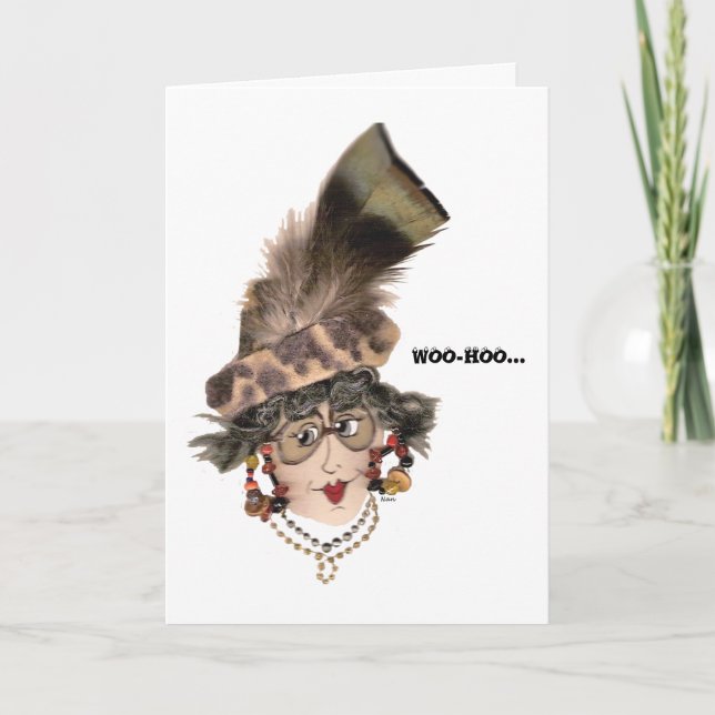 Humorousl WOO-HOO Lady Card (Front)
