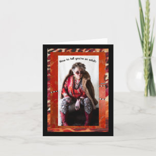 Humorously knowing if you are an adult card
