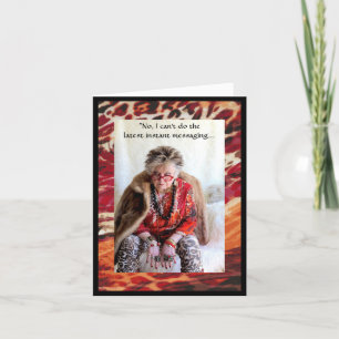 Humorously thinking about instant messaging card