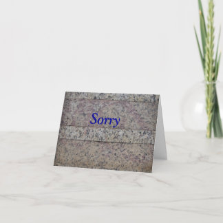 Humorus Apology Card