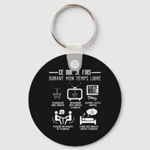 Humour Abs Bodybuilding Free Time Work 6-packs Key Ring