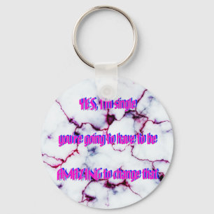 Humour - Amazing & Single Key Ring