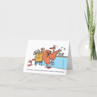 Humour Animal, Christmas, Funny, Colourful, Xmas Thank You Card