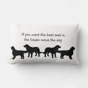 Humour Best Seat in house Dog Pet Animal Lumbar Cushion