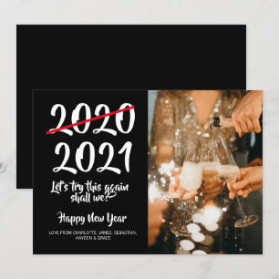 Humour Corona Virus 2020 2021 New Year Holiday Card