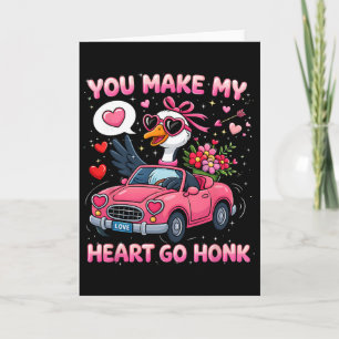 Humour Cute Lovely Goose Coquette Valentine Funny Card
