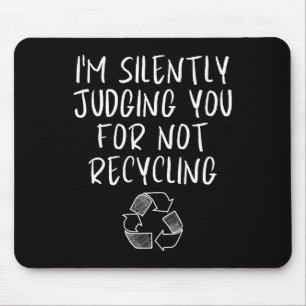 Humour Environmental Awareness Vintage Recycling E Mouse Pad