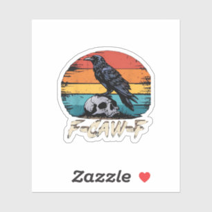 Humour F-Caw-F Gothic Funny Crow Essential Retro S