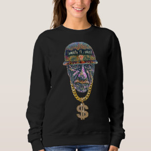 Humour Father's Day Bling Bling Meme Bong And Bone Sweatshirt