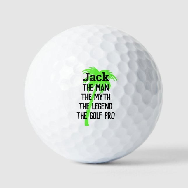 Humour fun personalised custom Golf Balls (Front)