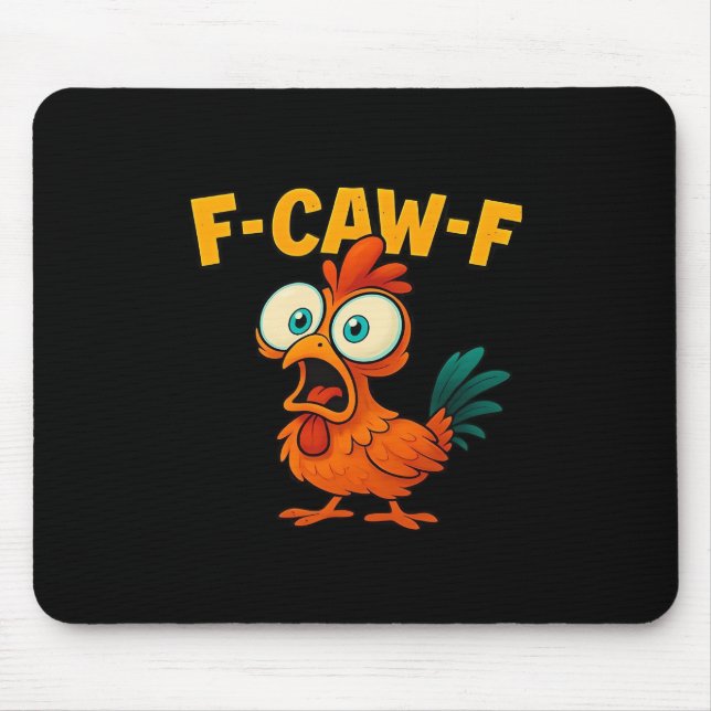 Humour Funny Crow F-Caw-F Gothic Mouse Pad (Front)