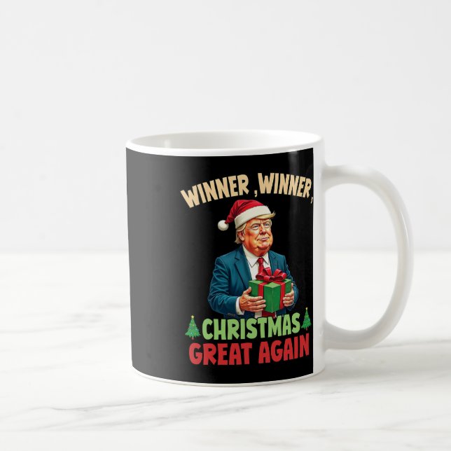 Humour Funny Santa Trump Winner Winner Christmas G Coffee Mug (Right)