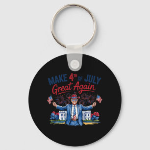 Humour Funny Trump Make 4th Of July Great Again Me Key Ring