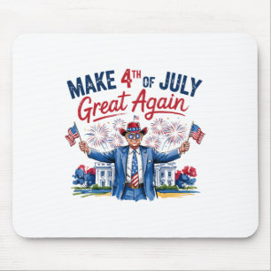 Humour Funny Trump Make 4th Of July Great Again Me Mouse Pad
