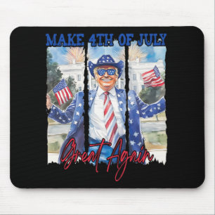 Humour Funny Trump Make 4th Of July Great Again Me Mouse Pad