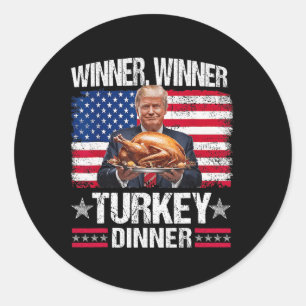Humour Funny Trump Winner  Classic Round Sticker