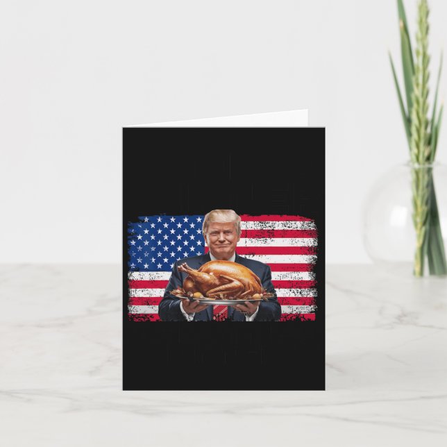 Humour Funny Trump Winner Winner Christmas Dinner  Card (Front)