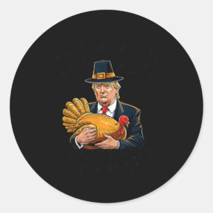 Humour Funny Trump Winner Winner Christmas Dinner Classic Round Sticker