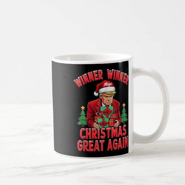 Humour Funny Trump Winner Winner Christmas Great A Coffee Mug (Right)