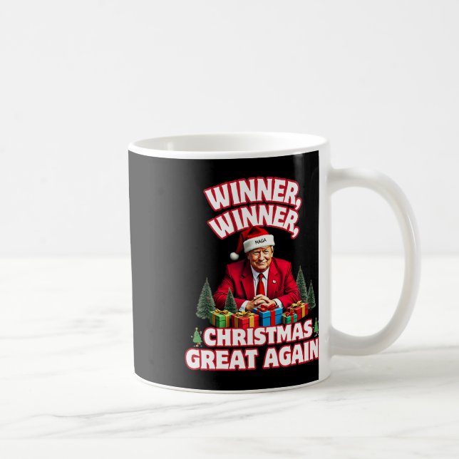Humour Funny Trump Winner Winner Christmas Great A Coffee Mug (Right)