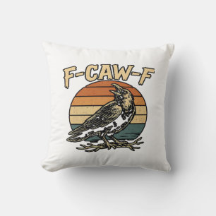 Humour Gothic F-Caw-F Funny Crow Essential Creativ Cushion