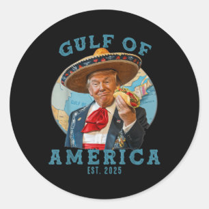 Humour Gulf Of Usa America Est 2025 American Gulf Classic Round Sticker