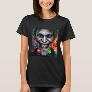 Humour Horror Incoming Call From Evil Jonkler Hall T-Shirt