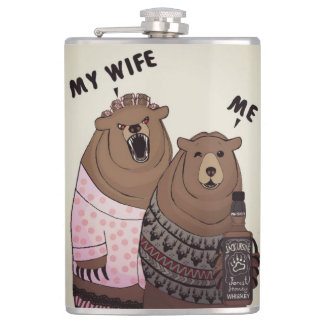 Humour Me Bear Flask