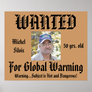 Humour Personalised Wanted Poster