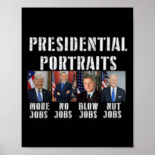 Humour Presidential Portraits Trump Obama Biden Cl Poster