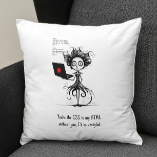 Humour Quote Cute Nerd Funny Valentines Day Gift Cushion