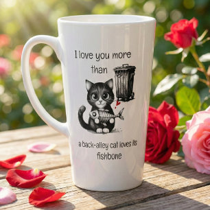 Humour Quote Flirting Cat Funny Valentines Day Gif Latte Mug