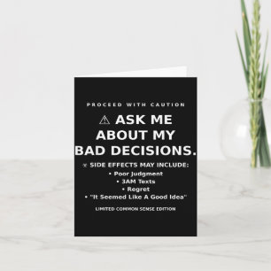 Humour Quote Funny Sarcastic Relatable Graphic Card