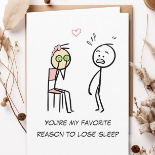 Humour Quote Stickman Facial Funny Valentines Day Card