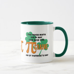 Humour St Patrick's Day Pi Day Math Monogram Mug