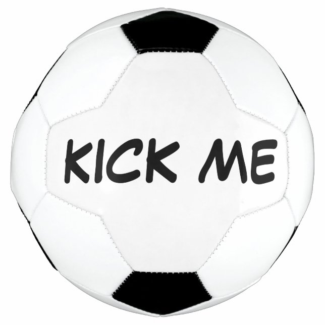humour stupid kick me soccer ball (Front)