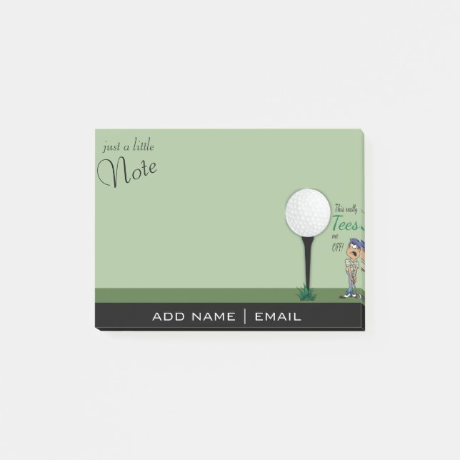 Humour Tees Me Off Golfer Post-it Notes (Front)