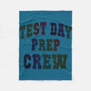 Humour test day prep crew bruh science math fleece blanket