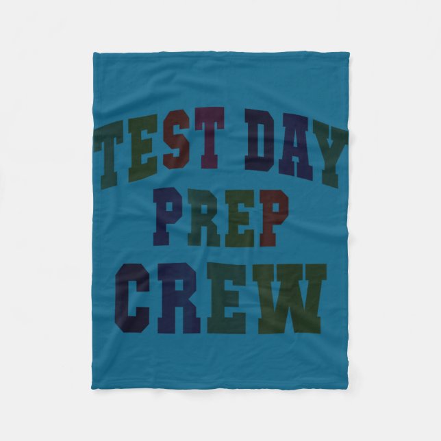 Humour test day prep crew bruh science math fleece blanket (Front)